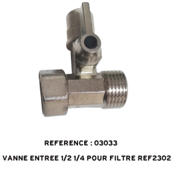 VANNE ENTREE 1/2 1/4 POUR FILTRE REF2303