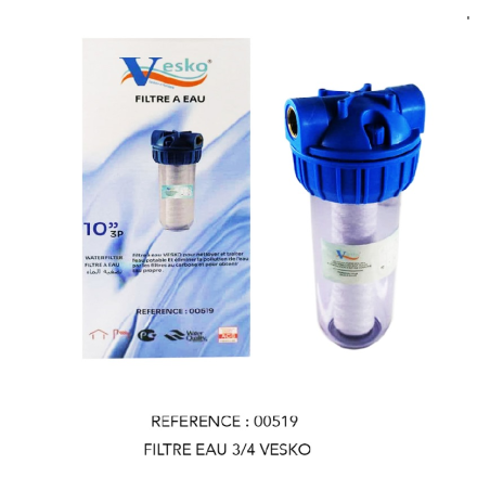 FILTER A EAU 3/4 VESKO 519